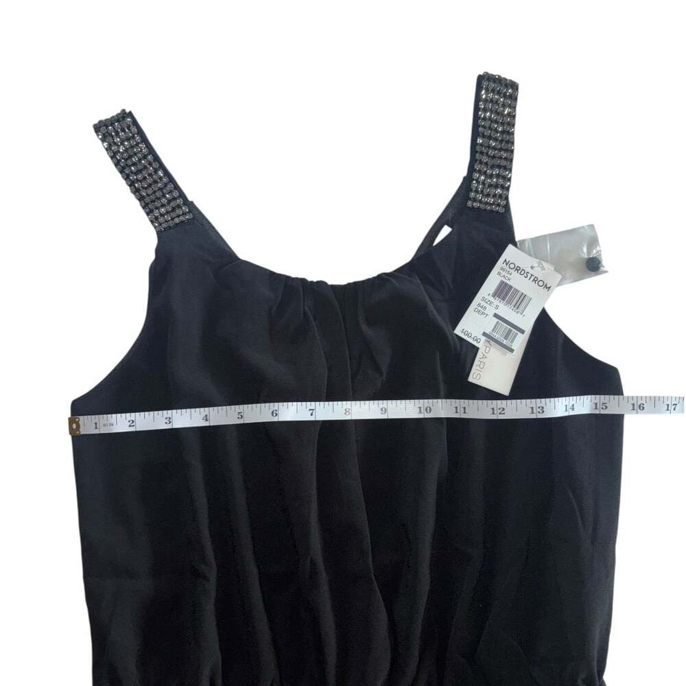 NWT Lucy Paris Black Rhinestone Strap Jumpsuit Size S - Picture 5 of 7